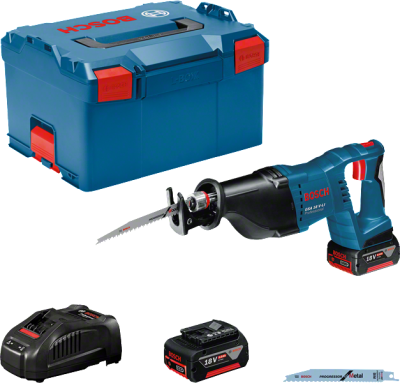 Bosch GSA 18 V-LI PRO Akku-Säbelsäge, 2x5,0 Ah, L-Boxx (060164J00B)