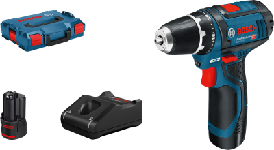 Bosch GSR 12V-15 PRO Akku-Bohrschrauber, 2x2,0 Ah, L-Boxx (0601868109)