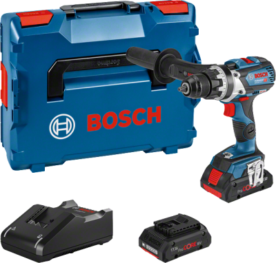 Bosch GSB 18V-110 C PRO Akku-Schlagbohrschrauber mit 2x4,0 Ah ProCore in L-Boxx (06019G030B)