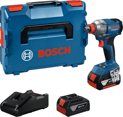 Bosch GDX 18V-285 PRO Akku-Drehschlagschrauber in L-Boxx mit 2x4,0 Ah Akkus (06019N2102)